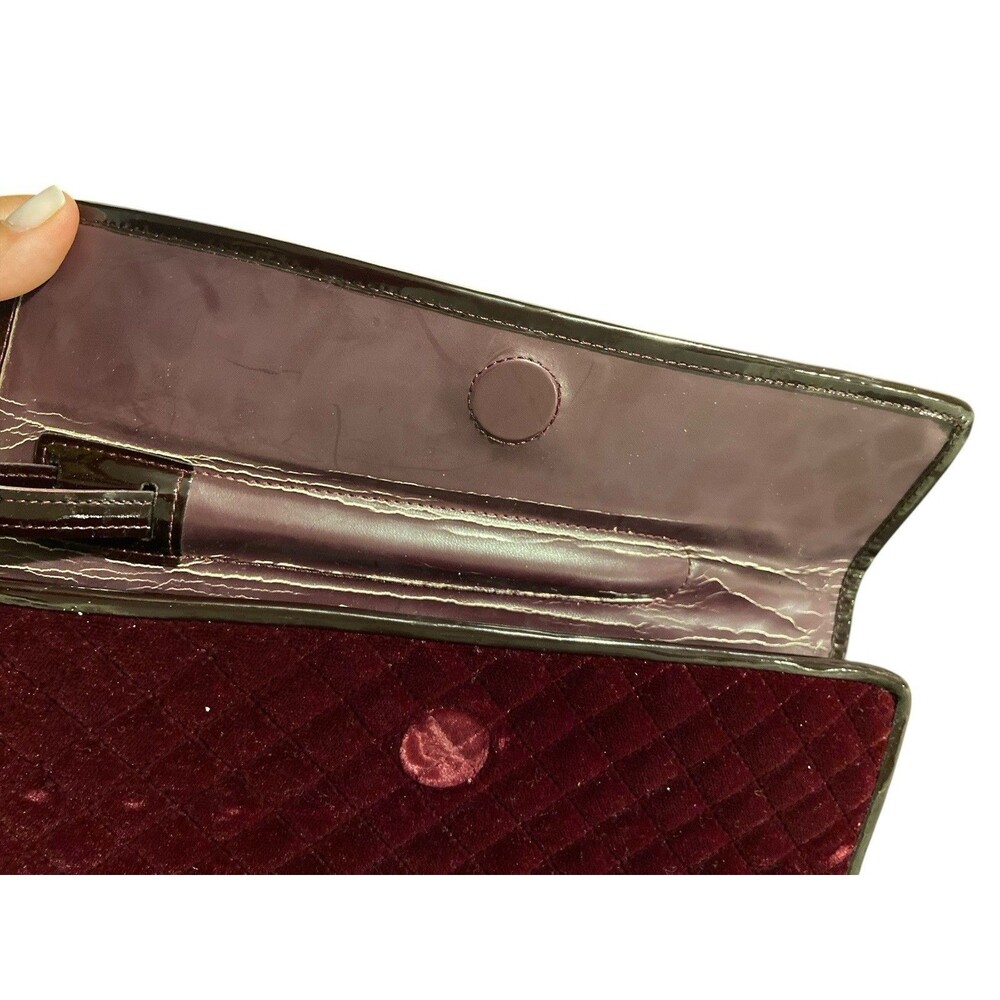 Quilted Velvet CLUTCH ORGANIZER Sonia Red OFF SAKS 5TH AVENUE - Picture 5 of 9